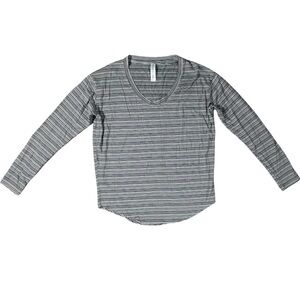 Athleta Stripped Long Sleeve Tee Black & White Size Extra Small
